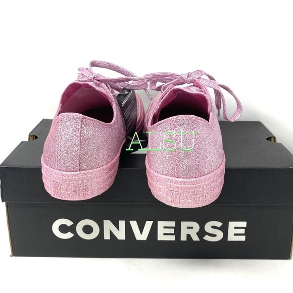 SANTA’S DEAL 🎄 Converse Chuck Taylor All Stars Low Glitter Pink Women's 162993C - Picture 5 of 10